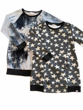 Appaman Kids Long Sleeve Star & Tie-Dye Sweatshirt Dresses
